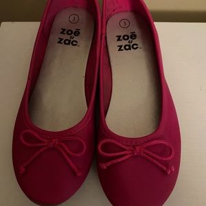 GIRLS SZ 3 PINK BALLET FLATS